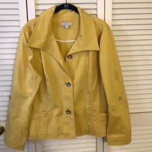 CHARTER CLUB-YELLOW Blazer /Jacket Size: Petite/XL